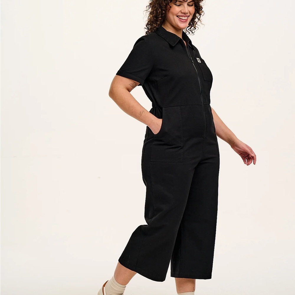 Ragan - Cotton Jumpsuit in Black 26UK/22US
